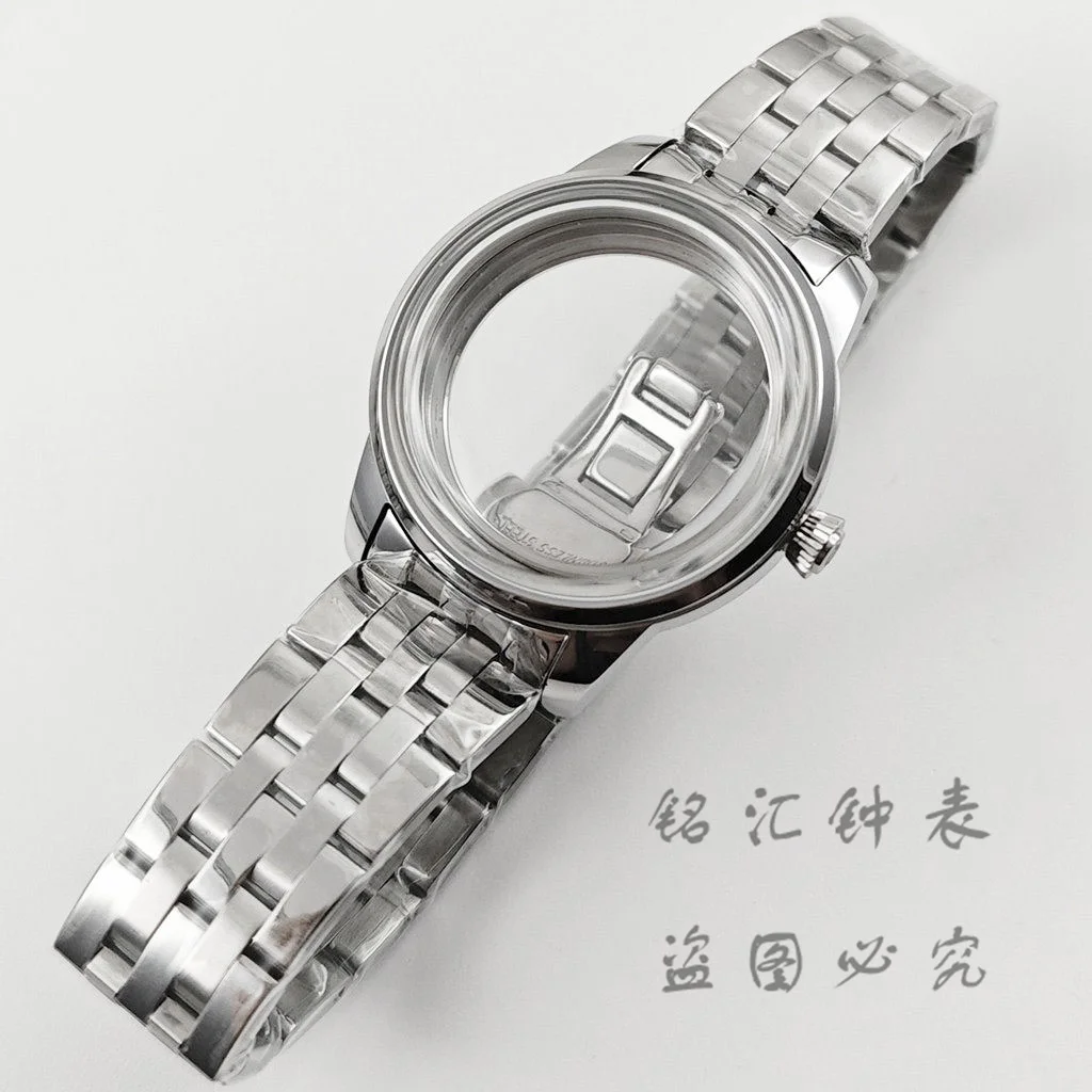 

NH35 33 мм Женские часы Коктейли Корпус из нержавеющей стали Браслет S Корона Арка Стеклянный серебряный корпус для часов NH35 4R35 NH38 Механизм