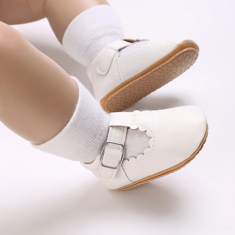 Comfortable Infant First Walkers Casual Crib Shoes Soft Rubber Sole Daily Wear For Newborn Boys Girls 0-18M