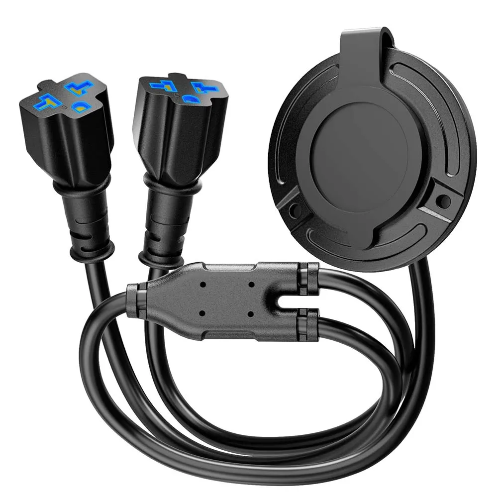T-Blade Adapter 20A 125V Inlet Plastic Housing Direct Replacement Easy Installation Single Piece Unit Material Plastic