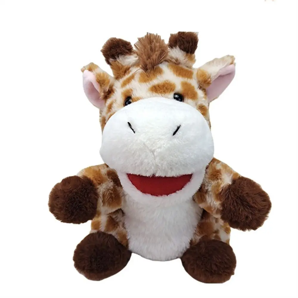 Kinderen cadeau jungle dier dier handpoppen olifant leeuw aap luipaard pluche handpop giraffe tijger zacht pluche onderwijs