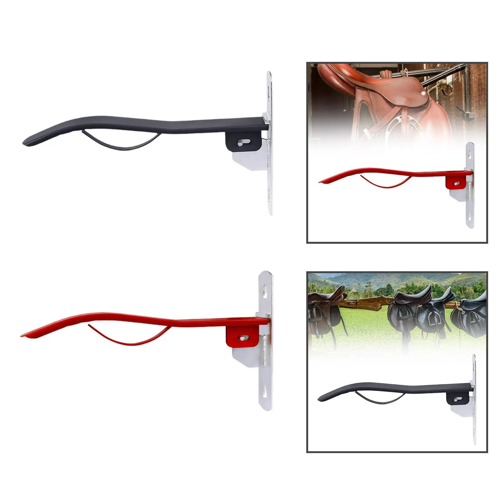 Folding Saddle Rack Iron Material Space Saving Horse Tack Organizer Stand for Stable or Home
