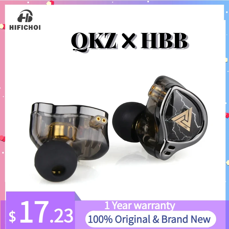QKZ X HBB أفضل سماعات أذن سلكية HiFi داخل الأذن 10 مم غشاء مطلي بالتيتانيوم شبه مفتوح تجويف CNC سماعة رأس من سبائك الألومنيوم