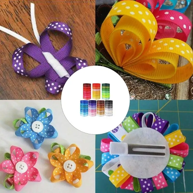 

Variety Pack Of 49 Silk Ribbons DIY Craft Supplies For Bows Hair Accessories Deck Y5GB