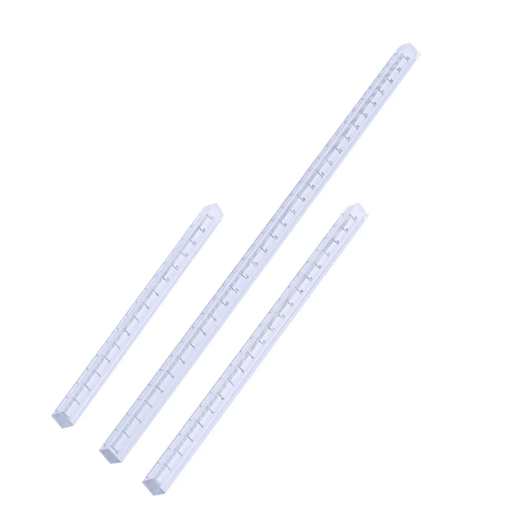 Ruler Metric and Standard Transparent Set Scale Drawing Straight Bulk Acrylic Accessory