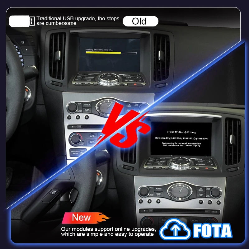 Wireless CarPlay Android Auto Adapter for Infiniti G Series G37 G35 Support Mirror Link AirPlay Plug & Play Retrofit Kit