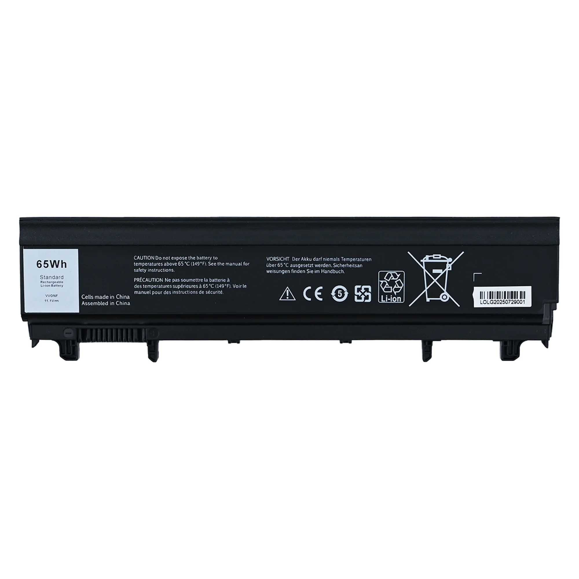 Laptop Battery for Dell Latitude E5440 E5540 Battery Type VVONF VV0NF N5YH9 CXF66 F49WX 0K8HC 1N9C0 451-BBIE 11.1V 58Wh 6Cell