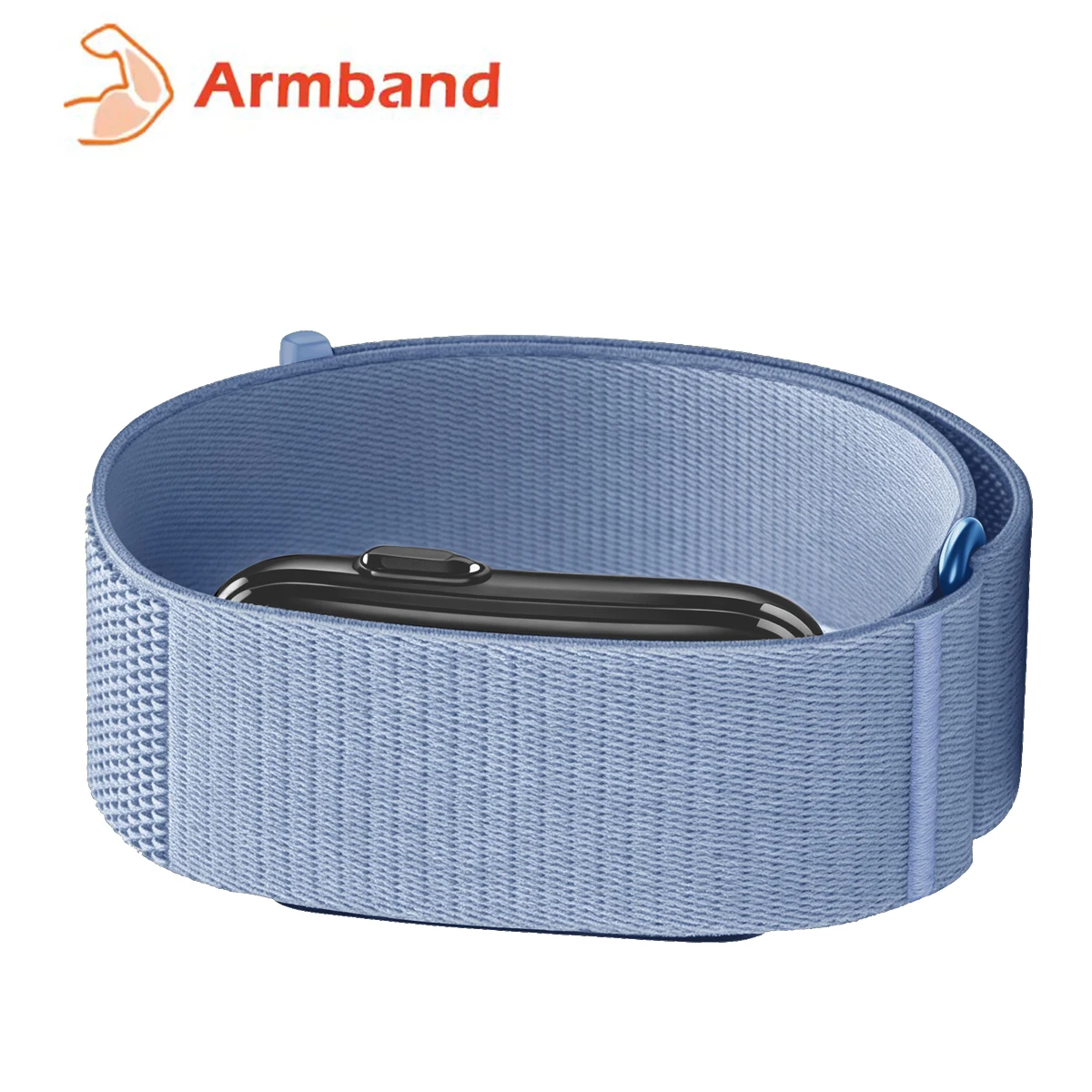 Für Garmin CIRQA Smart Band Bizeps-Armband Sport Fitness Tracker Nylon Gewebtes Atmungsaktives Uhrenarmband Verstellbarer Handgelenkschlaufenriemen