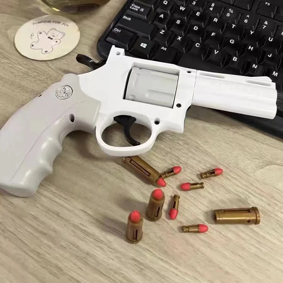 Auto-Loading Tactical Revolver Toy Gun Training Outdoor Shooting Game Education Toy Model for Kids Boys Adults Gifts