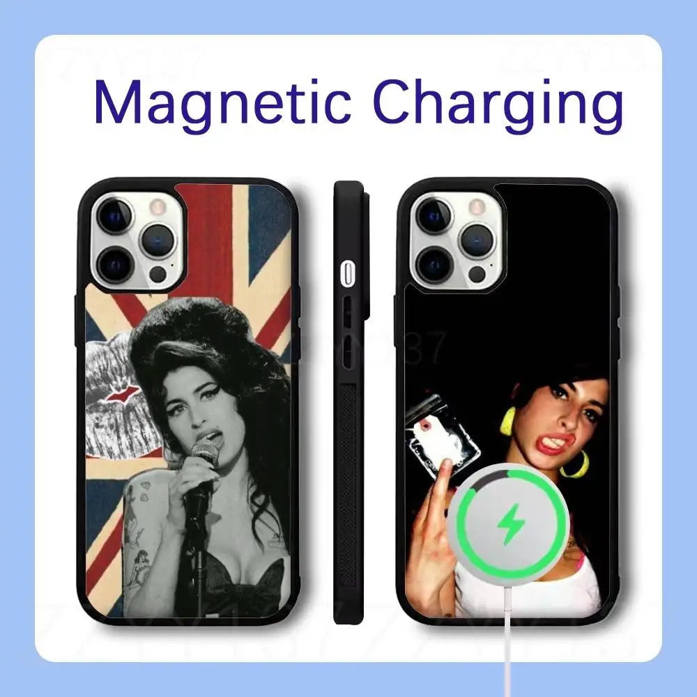 

Amy Winehouse Back To Black Phone Case For iPhone 17,16,15,14,13,12,11,Pro,Max,Plus,Air,Mini, Magsafe Magnetic Wireless Charging
