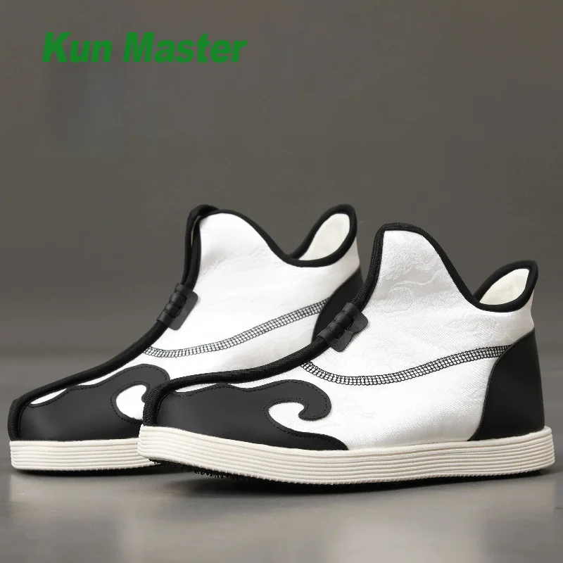 Mid Top Handmade Thousand-layer Sole YunGou Shoes Traditional Taoist Tai Chi Kung Fu Martial Arts Training Shoes