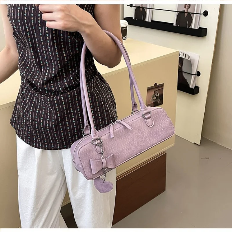 

Женская сумка через плечо из нубуковой кожи с модным винтажным паржевым винтажем, легкая, мягкая, повседневная, изысканный вид ​