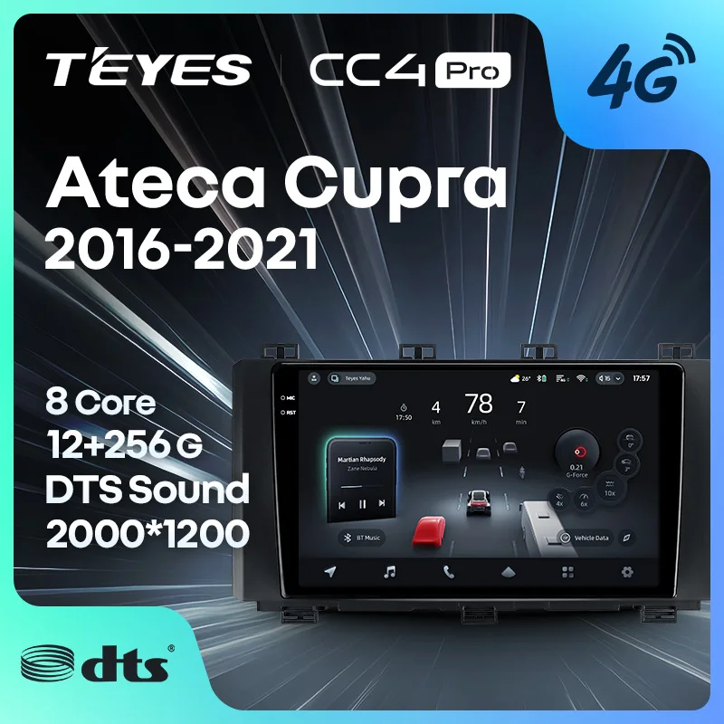 TEYES CC4 PRO For SEAT Ateca Cupra 2016 - 2021 CarPlay Radio Multimedia Stereo Car play Android Auto 2DIN Autoradio