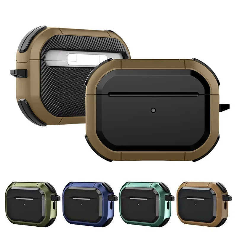 Case For AirPods 1 2 3 Pro 1 2 Shockproof Earphone Protective Cover Headphone Shell Anti Lost Hook Wireless Earbuds Accessories