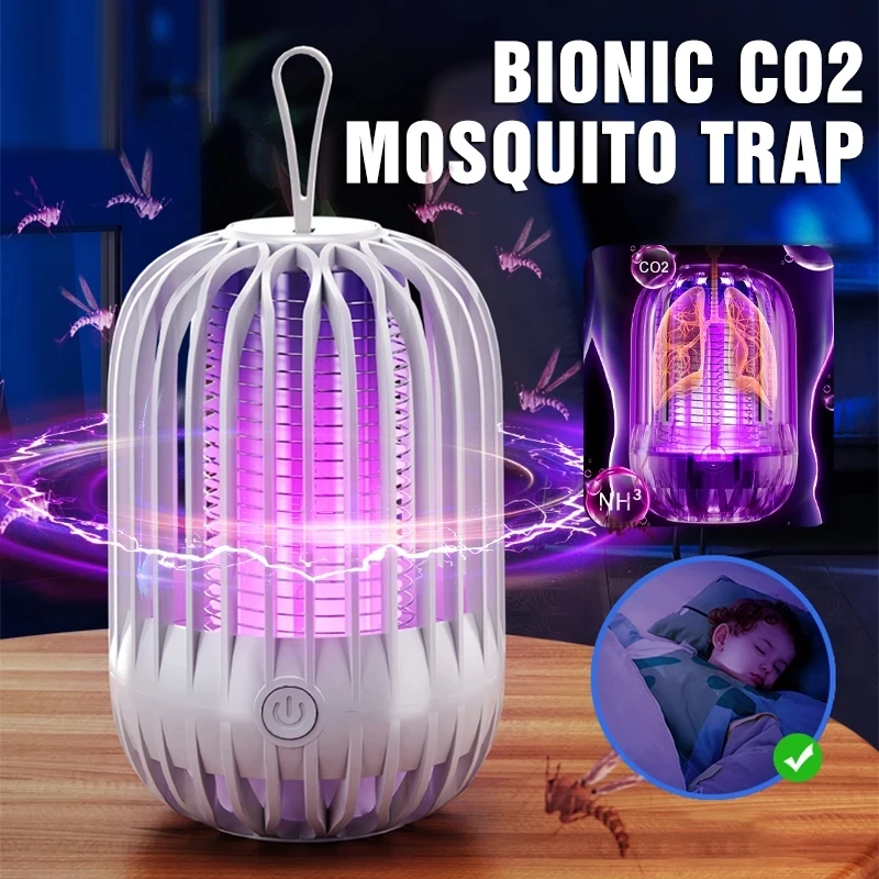 Electric Mosquito Killer Lamp Mute Radiationless USB Rechargeable Insect Repellent Fly Trap Bug Zapper For Room AntiMosquito