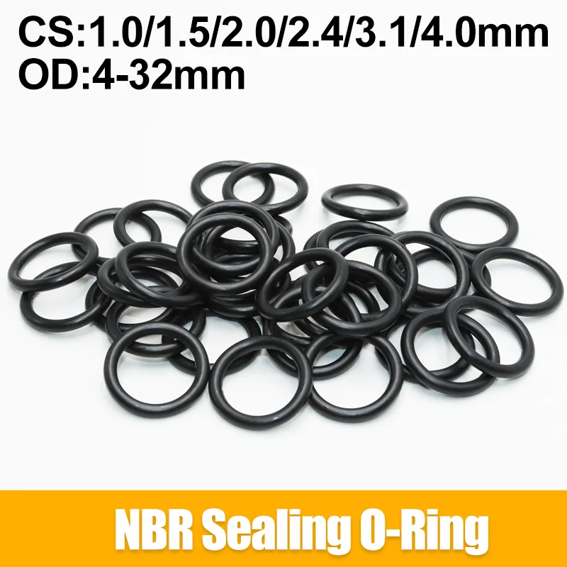 O-Ring Round Rubber Ring 1mm Sealing Gasket for Car Plumbing Seal Washer NBR Oring Oil Resistant Corrosion Heat Resistance Rings