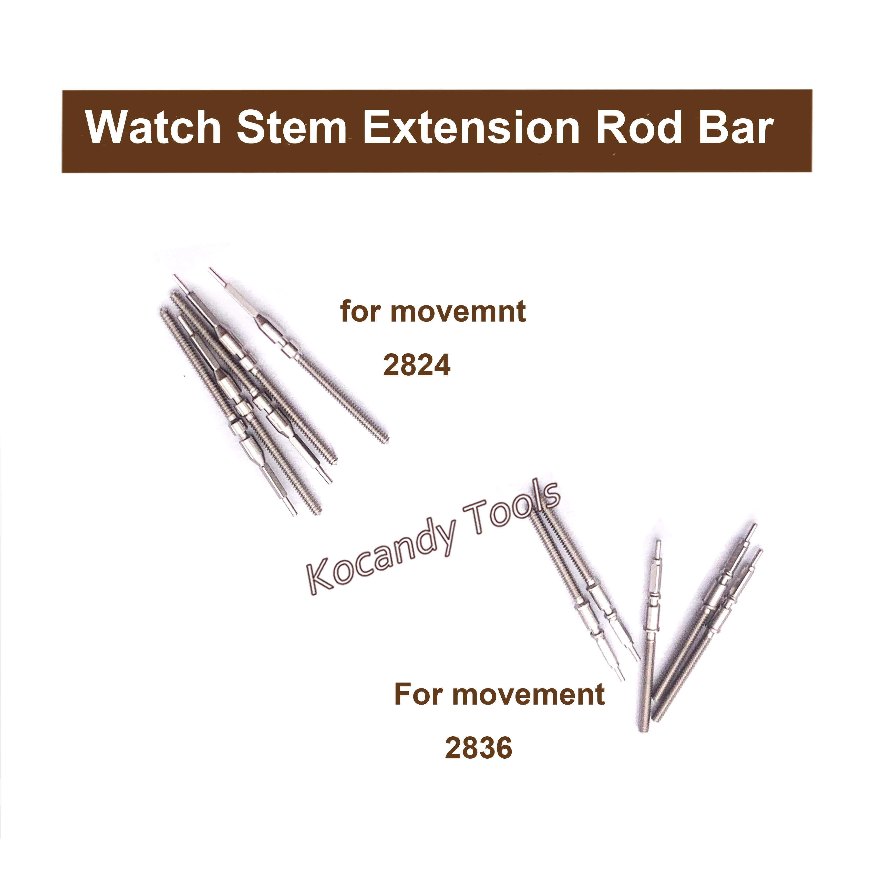 10 Types Watch Extension Rod Bar Watch Winding Stem Extender for 2824 2836 Movement Watch Crowns Stems Tube Watch Repair Tool