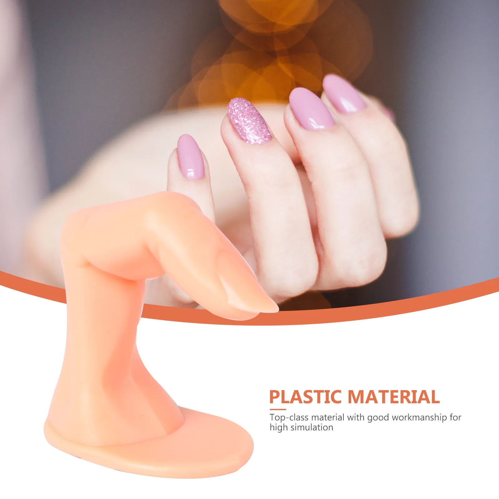 20Pcs False Fingers for Nail Art Practice Manicure Training Tool Realistic Simulation Easy to Use Portable Nail Tips Beginner