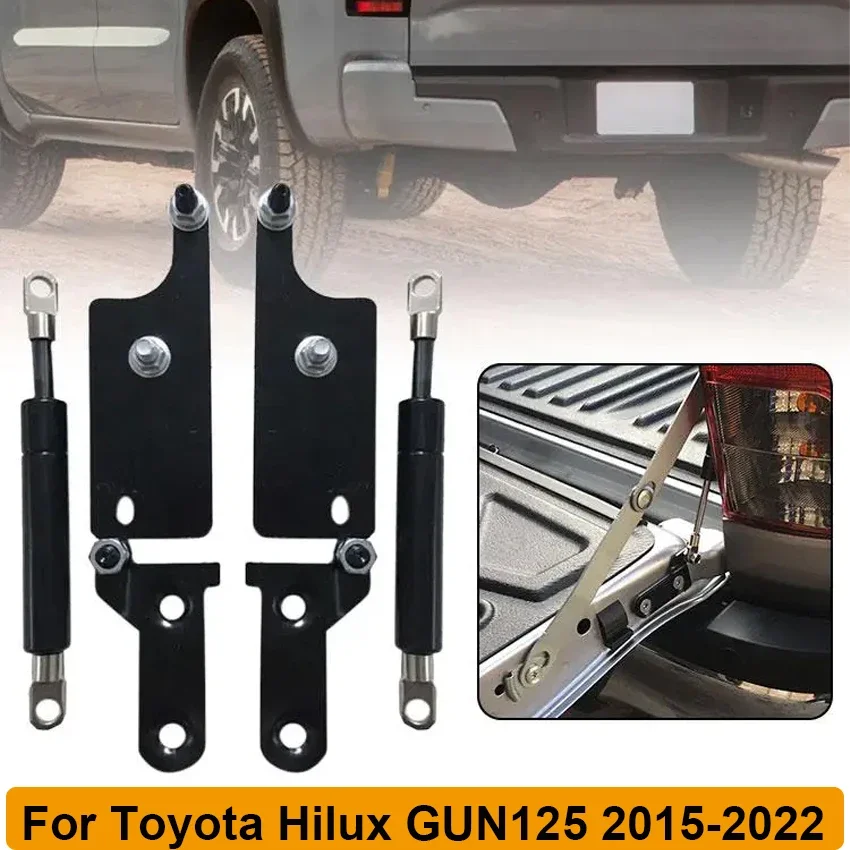 

2PCS For Toyota Hilux GUN125 126 Revo 2015-2022 Rear Tailgate Slow Down Damper Gas Spring Shock Assist Strut Bar Car Accessories
