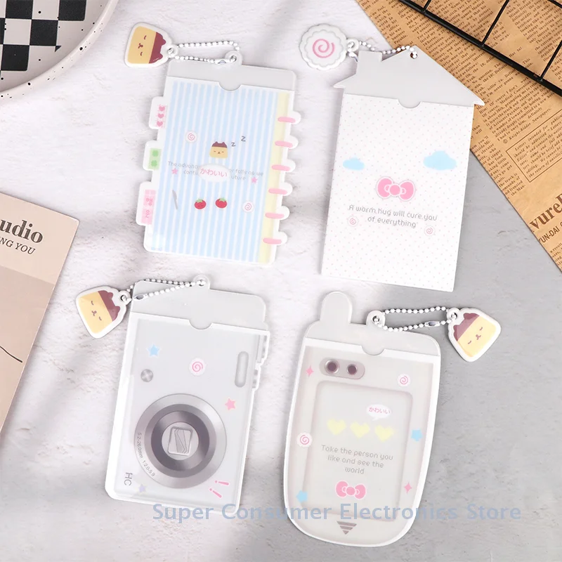 PVC Card Holder Mobile Phone Ccd Camera Cute Chasing Star Love Beans Small Card Campus Card Storage Card Bag Display Pendant