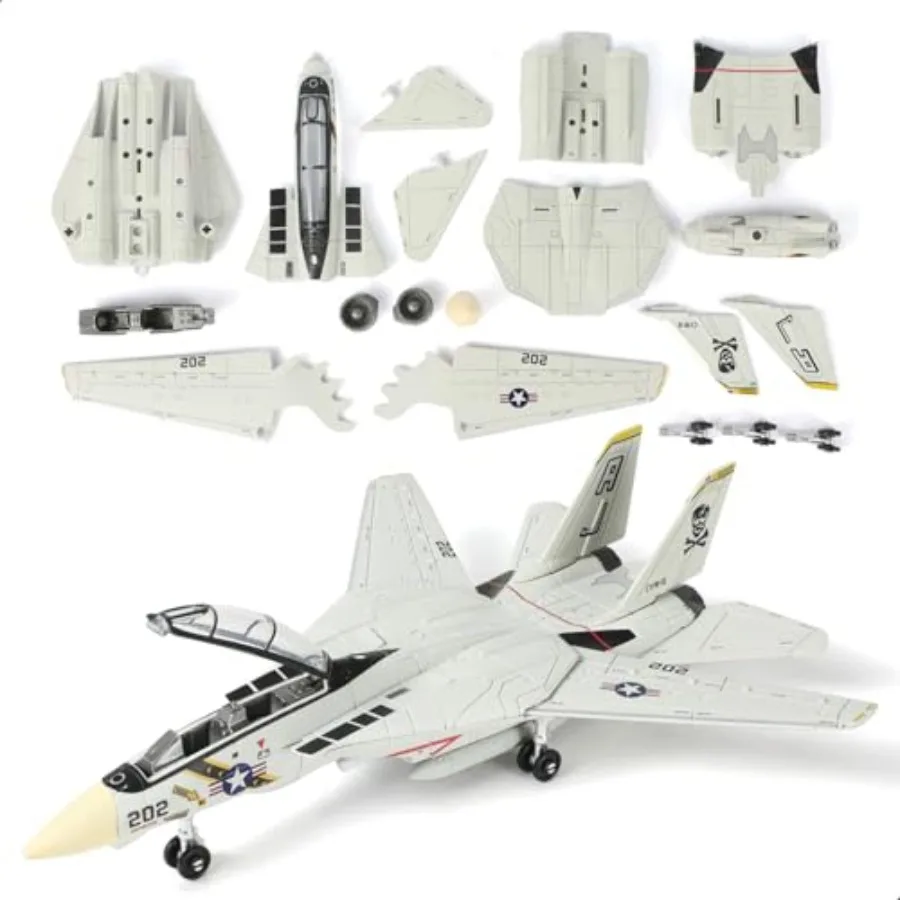 F-14 Tomcat 3D Quick Build Model Kit Fighter Jet Aircraft Puzzle, Precision DIY Military Aircraft Building Kit for Adults, Coll