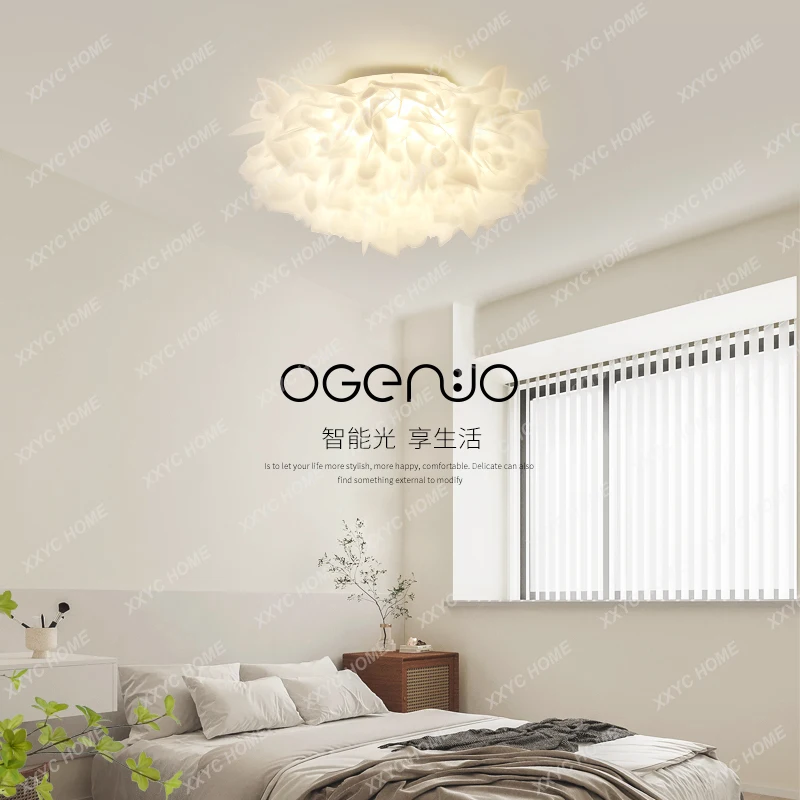 

Свет для спальни, теплый романтический светильник в форме лепестка, светильник для комнаты, творческая личность, интеллектуальная защита глаз, потолочный светильник для главной спальни