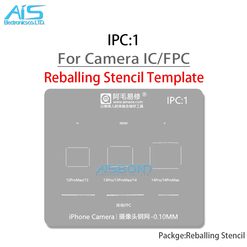 Amaoe Camera IC FPC Reballing Stencil For iPhone 12 13 14 Pro Max Mini Plus 12Pro 13Pro 14Pro 12/13/14Promax Chip Tin Plant Net