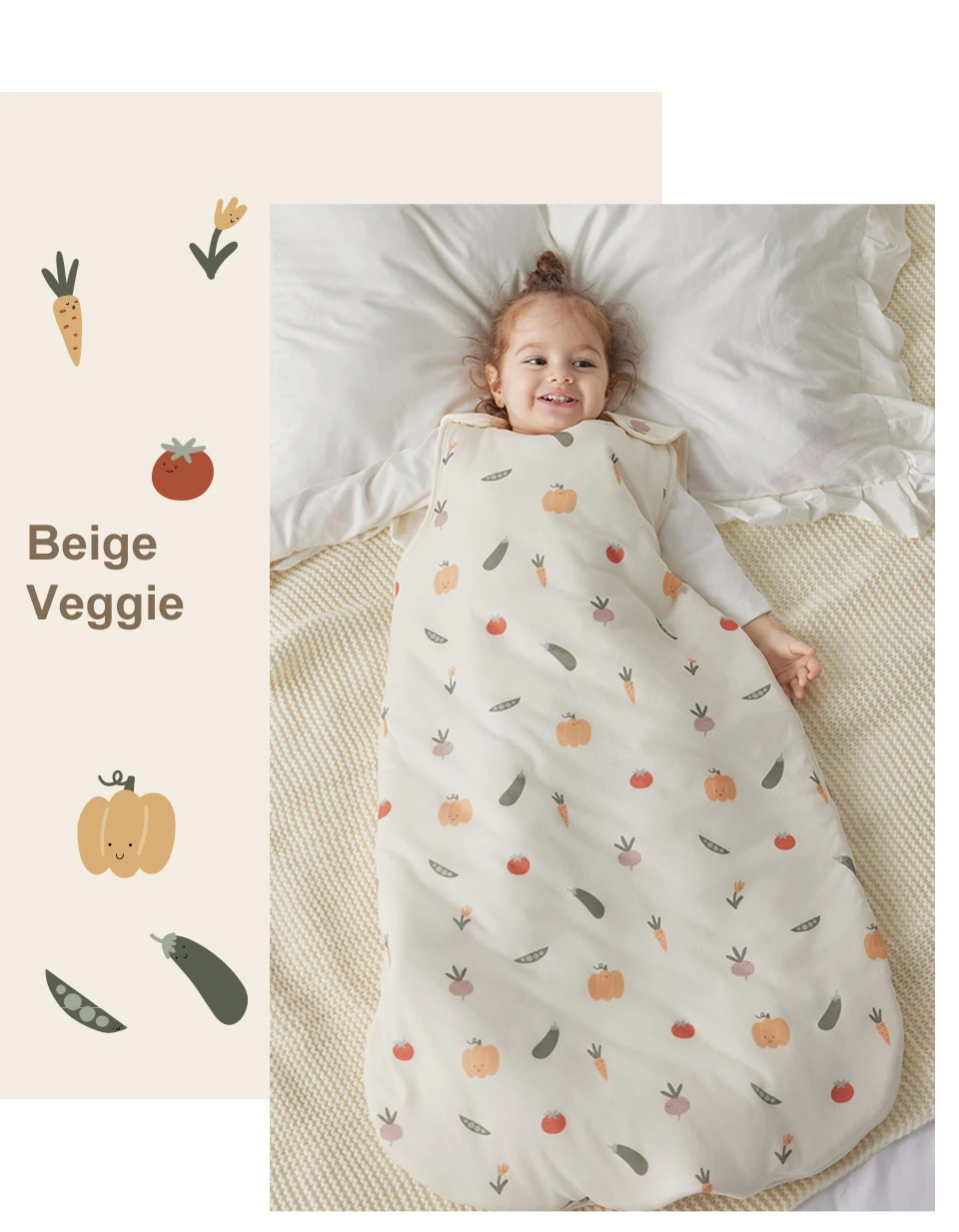 Sleeping Bag For Baby 0-24 Months Spring Autumn Sleeveless Wearable Anti-Kick Blanket Cartoon Printed Baby Sleepsacks 2.5Tog