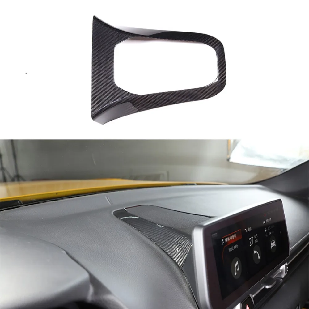 dashboard horn frame is made of genuine carbon fiber 1 piece for 2019-2022 Toyota Supra models Interior Mouldings