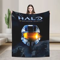 Game H-Halo I-Infinite Blanket Soft Warm Plush Bedding Throws For Couch Chair Sofa Bed Camping Flannel Bedspread Bed Cover