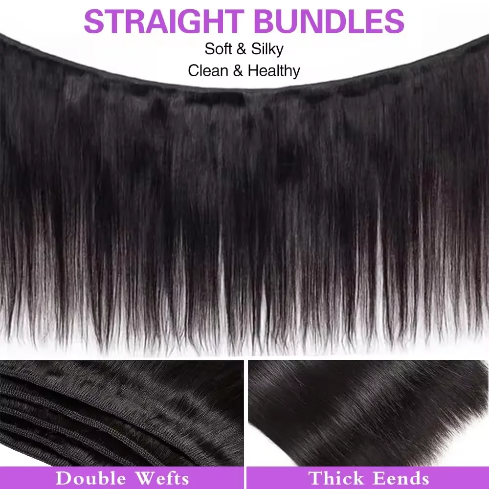 34 Polegada feixes retos de osso vietnamita cabelo humano 100% original feixes de cabelo cru tecelagem de cabelo humano 3 4 pacote ofertas para mulher