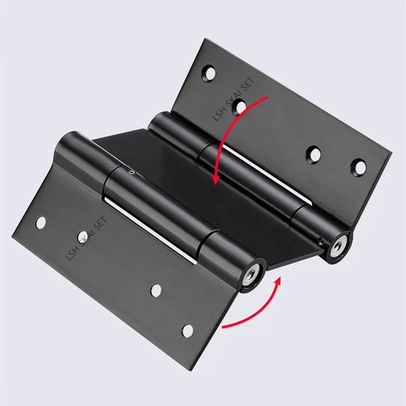 5-inch Buffer Automatic Closing Door Hinge Thickened Stainless Steel Double-door Hinge Bidirectional Spring Hinge Door Hardware