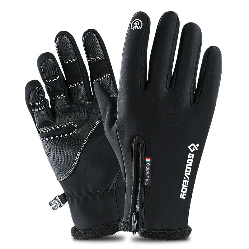 S-XXL-guantes de invierno para ciclismo Unisex, manoplas cálidas, impermeables, a prueba de frío, para pantalla táctil, a prueba de viento y
