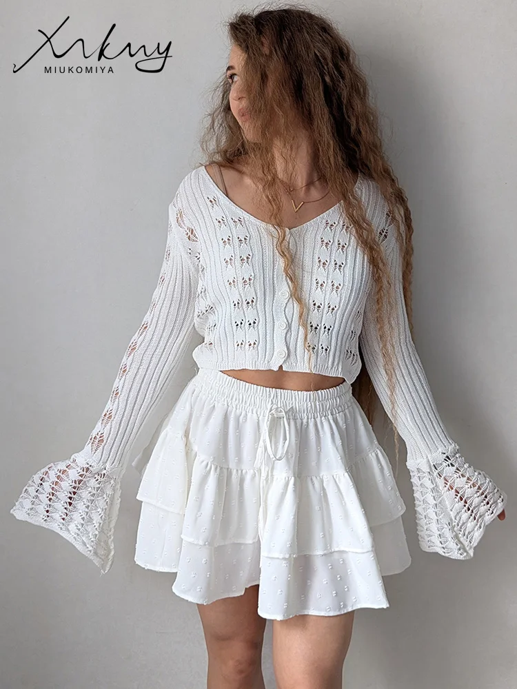 

женский кардиган укороченный, Летний розовый тонкий кардиган для женщин, вязаный укороченный топ с длинными рукавами, ажурный, с желтыми расклешенными рукавами, вязаный крючком кардиган для женщин