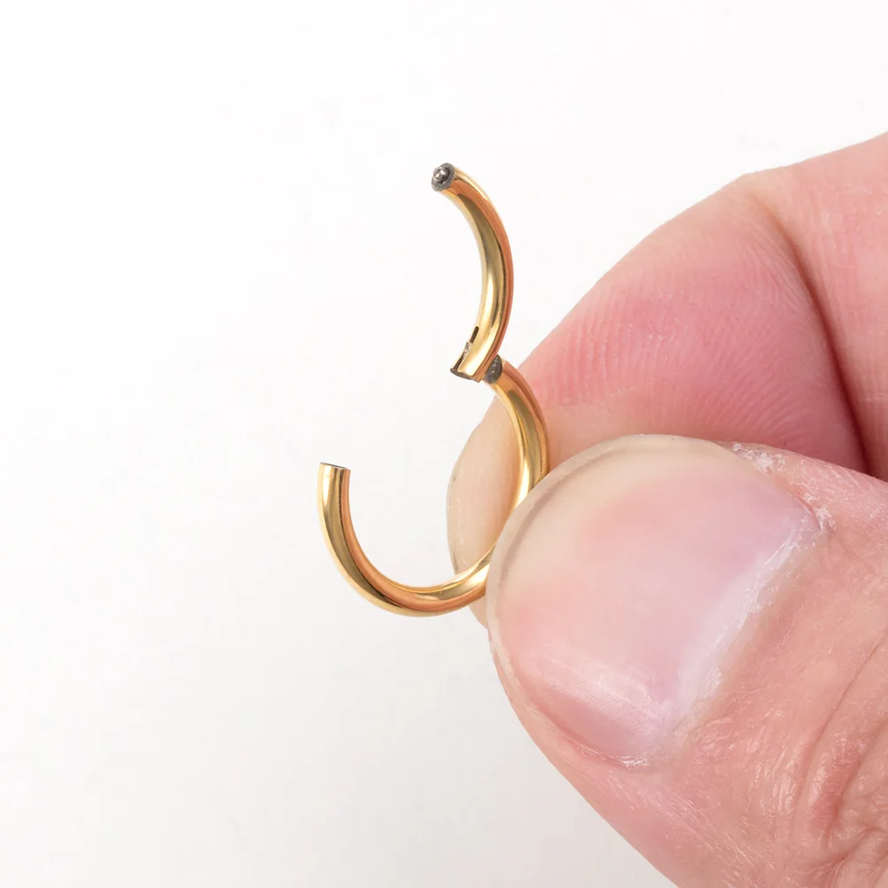 1pc 0,8-1,6mm Klapp Septum Clicker Segment Nase Ring Lip Ohr Knorpel Ohr Helix Körper Schmuck chirurgische Stahl Piercing Ring Hoop – Detail 9