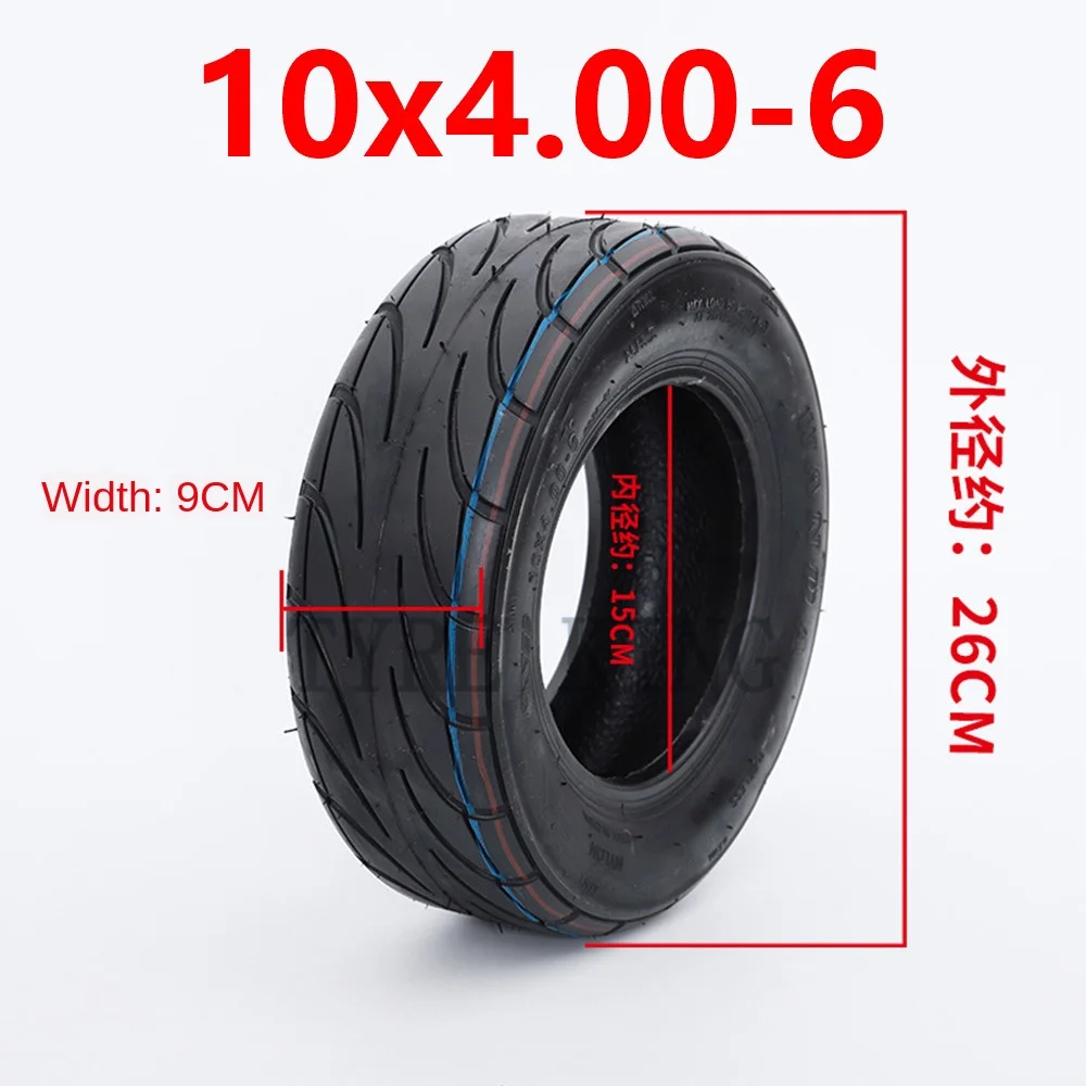 

10x4.00-6 Tubeless Vacuum Tire 10 Inch Thickening Wheel Tyre for Electric Scooter Accessory Parts