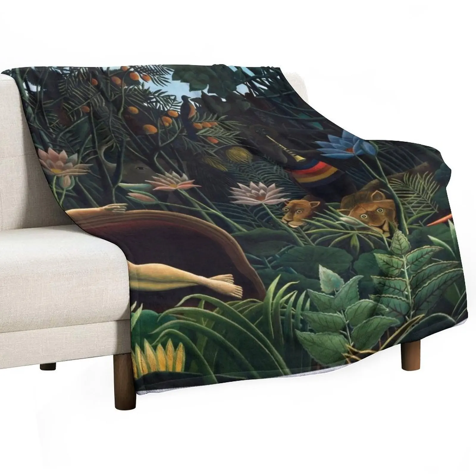 The Dream (1910) by Henri Rousseau Throw Blanket Decorative Beds christmas decoration Large warm for winter Blankets