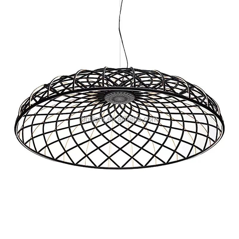 Italian modern Designer Iand Living Room hotel lobby chandelier lamp designer loft iron mesh shad LED Pendant light