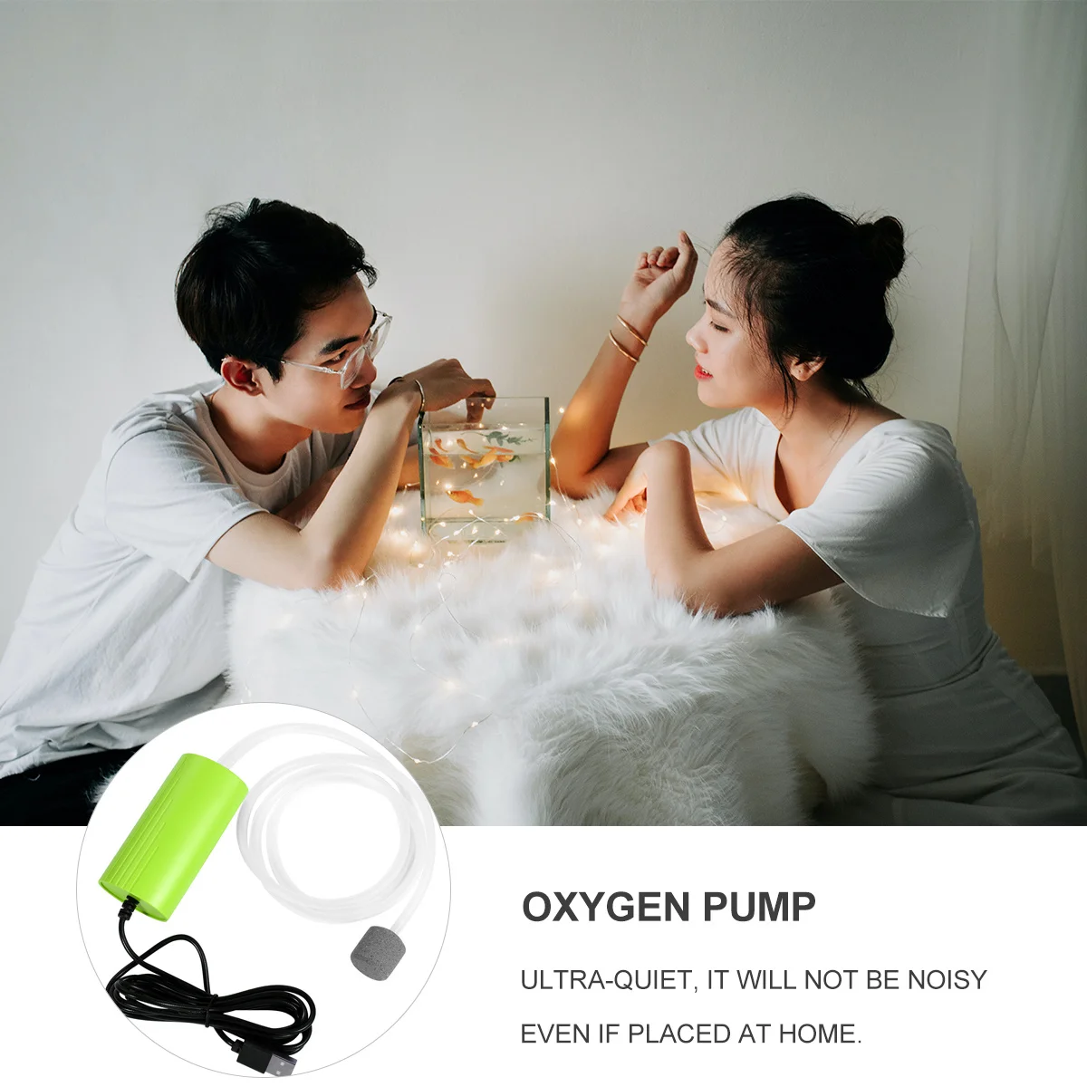 

USB Oxygen Pump Mini Aquarium Air Pump Silent for Fish Tank Outdoor Fishing Long Large Gas Flow Copper Core Upgraded