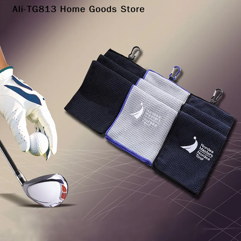 

[TG813]30x50cm Golf Towel With Hook 4Color Microfiber Fabric For Golf lover Accessories