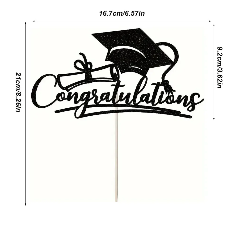 Bachelor Cap Congrasts Grad Toppers per torte in acrilico classe di congratulazioni del 2024 decorazione per torte di compleanno di laurea Multi-stili