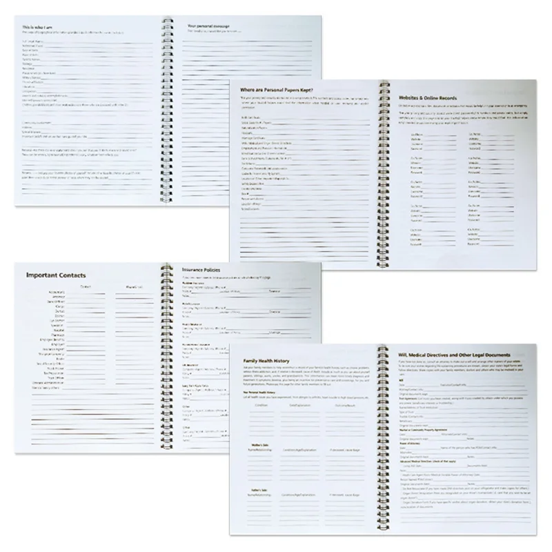 AT63-1Pcs End Of Life Planner Workbook, A Thoughtful Guide For Organizing Documents & Planning For The Future