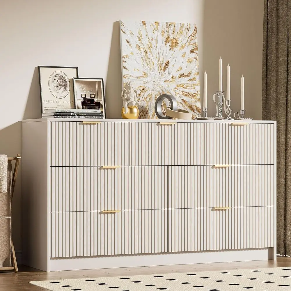 

Beige Drer or Bedroom, ern Drer with 7 Ders and Smooth Slides, Wide Chest o Ders with n Handles or Bedroom, Living Room, Closet,