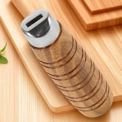 Wooden Kitchen Cutter Handles Replacement Non slip Ergonomic Lightweight Rivets Included Sewing Crafts Accessories