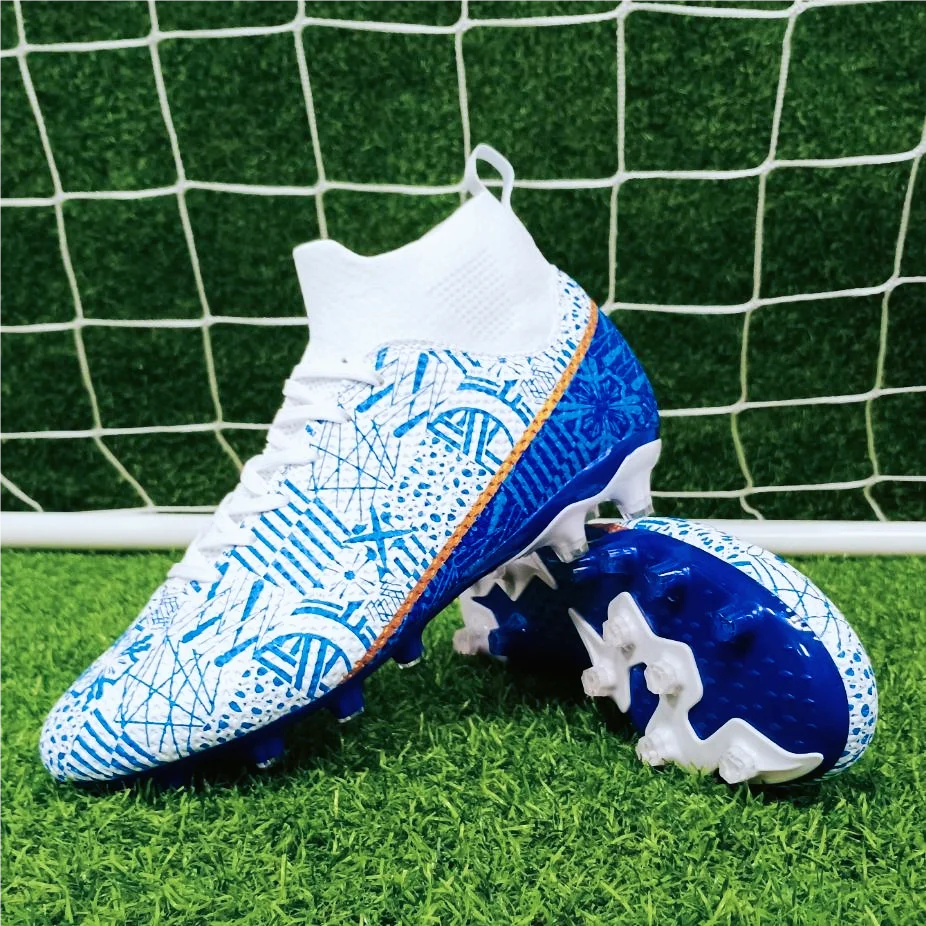 

New Men Football Boots Cleats Outdoor Sport Training Breathable Soccer Shoes Long Spikes FG Boys Non Slip Match Comfortable