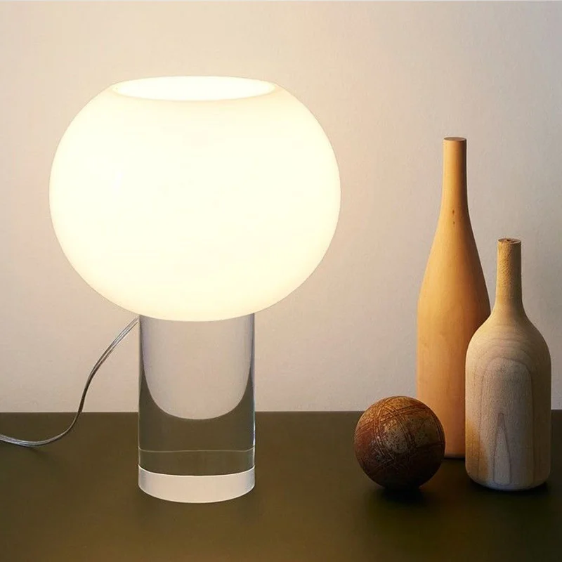 Nordic modern simple glass table lamp, transparent acrylic hotel bar decorative table lamp