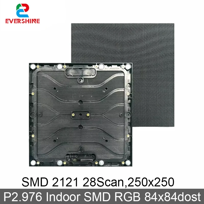 

LED Full-color Indoor P2.976 Matrix Module Size 250x250mm 84x84Pixel Display Screen SMD2121Light 28Scan Billboard Video Wall