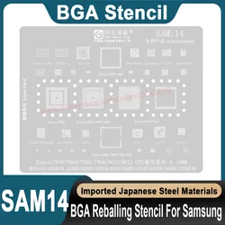 BGA Stencil For Samsung A70 A60 A50 A40 A30 A20 A10 Exynos 7870 7884 7885 7904 9610 9611 CPU Replanting tin seed beads Stencil