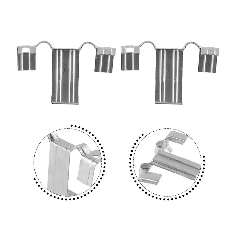 DT17 50PCS 35mm Solar Panel Photovoltaic Water Guide Clip Stainless Steel Deflector Mud Drain Button Clips