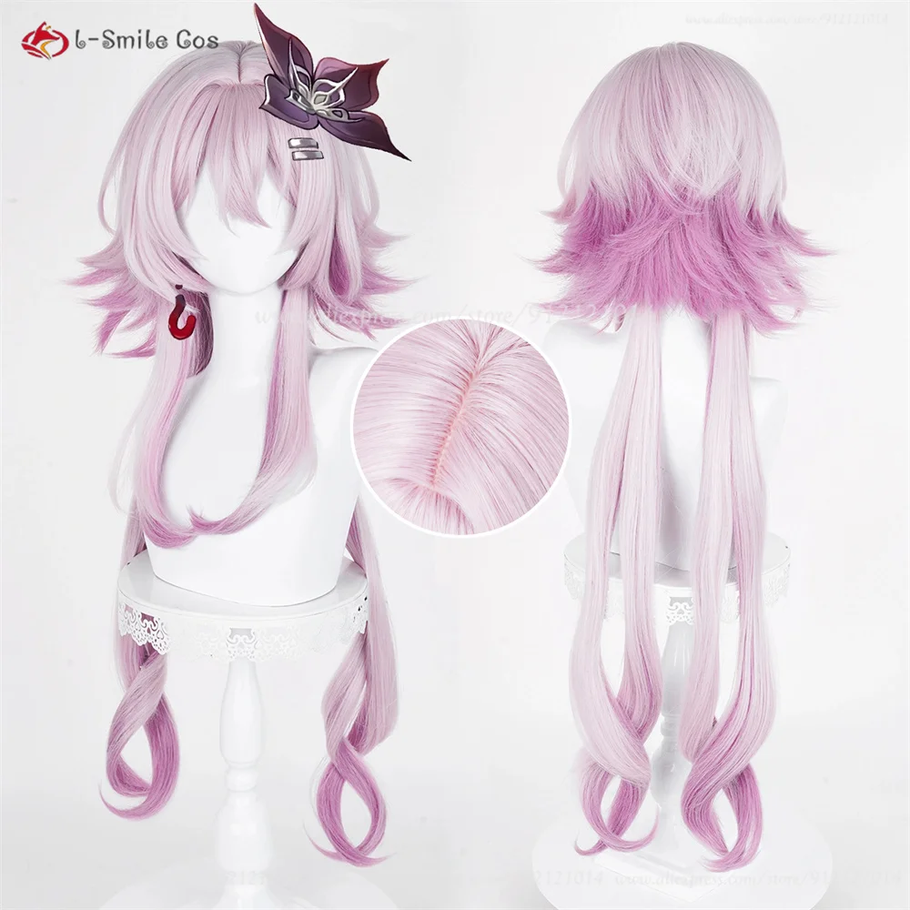 

HSR Evernight 7 марта парик для косплея 100 см розовые градиентные парики для женщин косплей аниме парик термостойкие синтетические волосы Хэллоуин