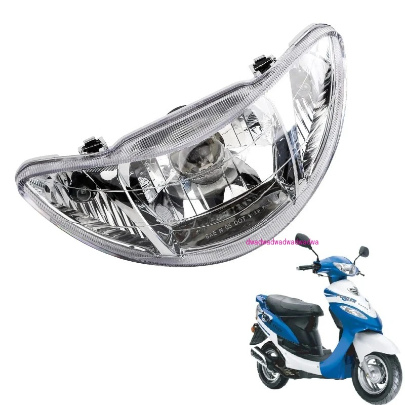 Motorcycle Headlight Lamp Assembly for Benteng 50cc Chinese Scooter Moped Parts Halogen 12V 35W Yellow Light
